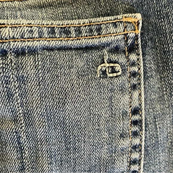 Rag & Bone Jeans Size 27 Skinny Blue Distressed - Picture 6 of 14